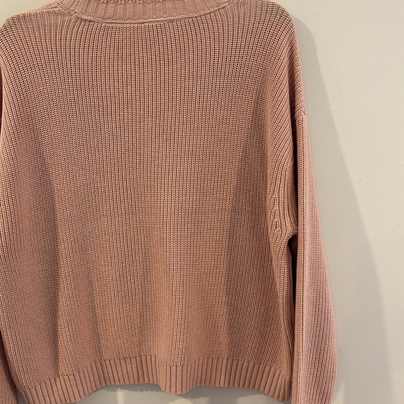 Tommy Hilfiger Size M Jeans Sweater Peach Pink Cotton Blend Retail $78 - Picture 9 of 11
